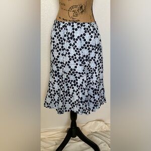 Hanna Andersson Black and White Midi A-Line Skirt